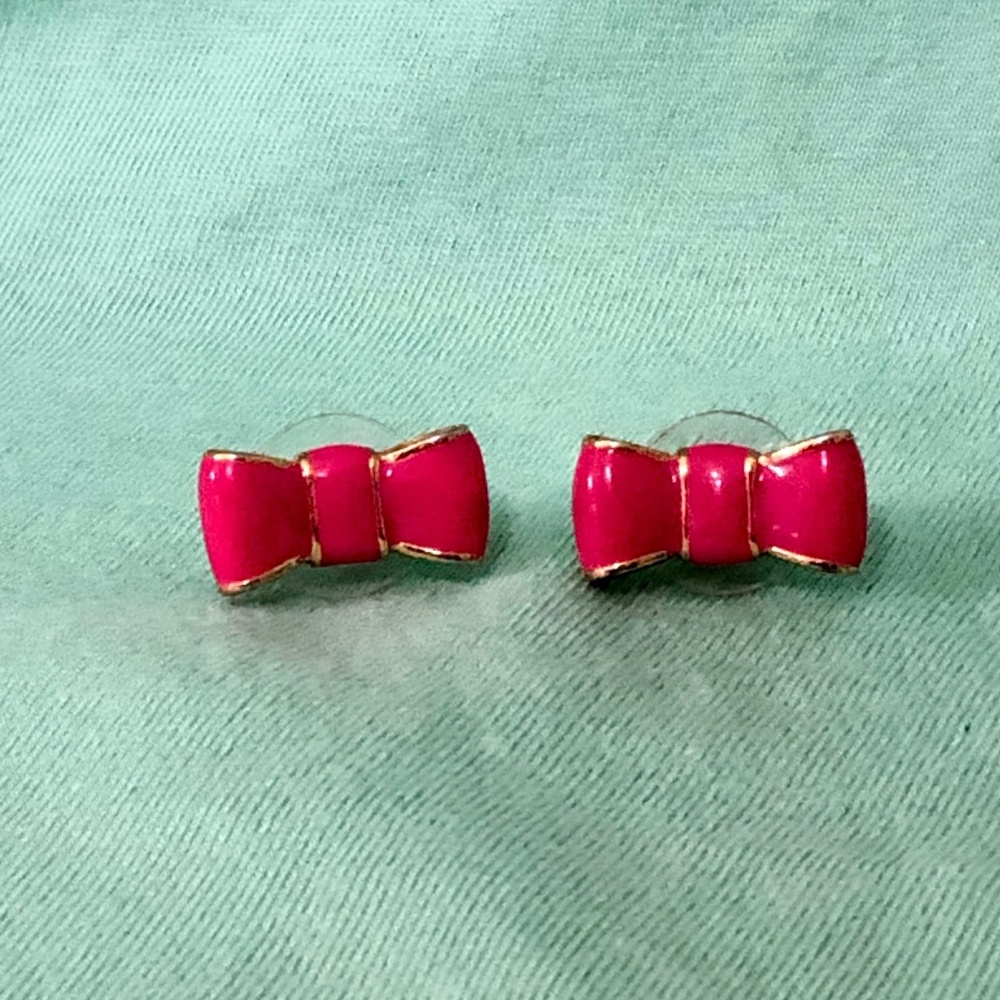 Kate Spade Take a Bow Pink Earrings